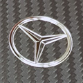 Трехслойная визитка из карбона с металлостикером Mercedes